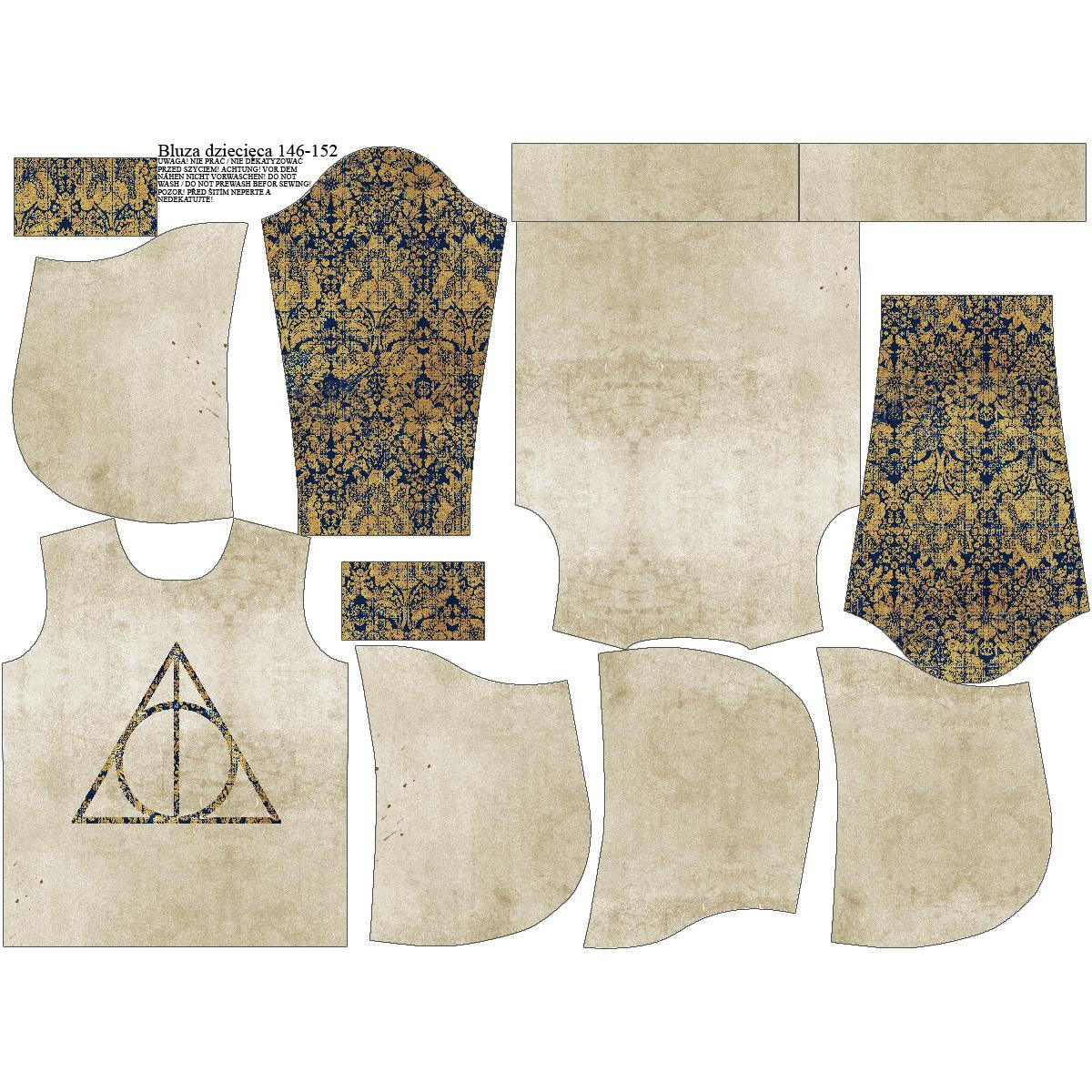 KID'S HOODIE (ALEX) - GOLDEN HALLOWS (MAGIC SCHOOL) - sewing set