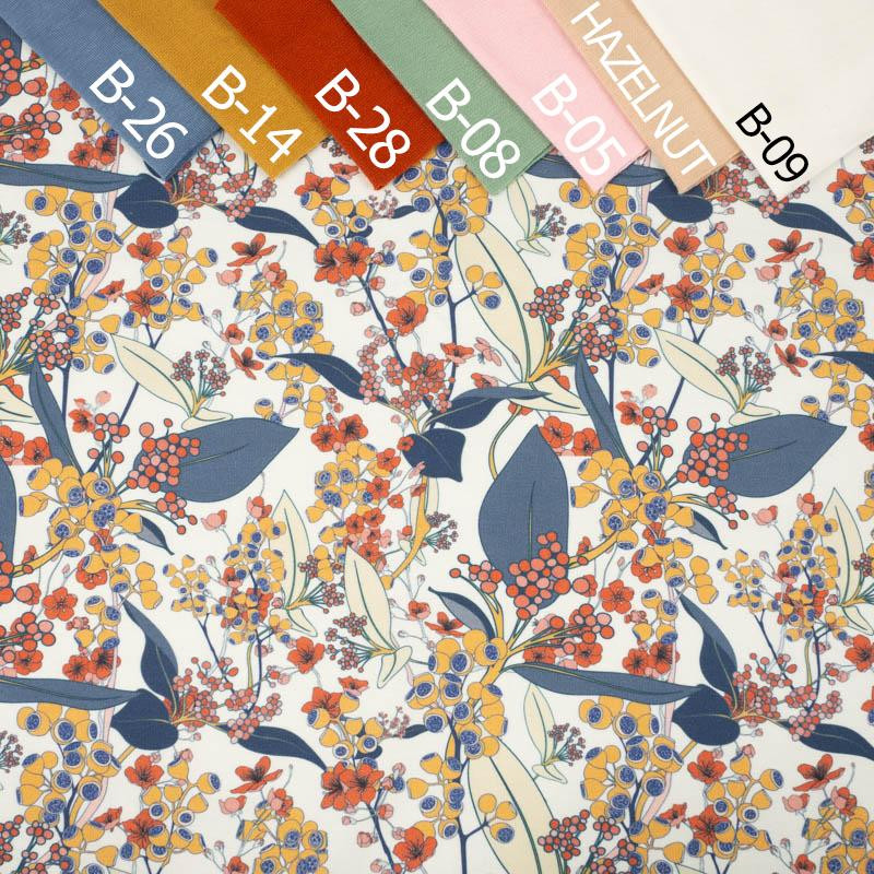 JAPANESE GARDEN pat. 4 (JAPAN)  - single jersey with elastane 