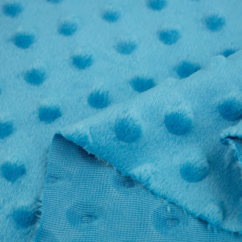 Light turquoise - dotted plush (minky)