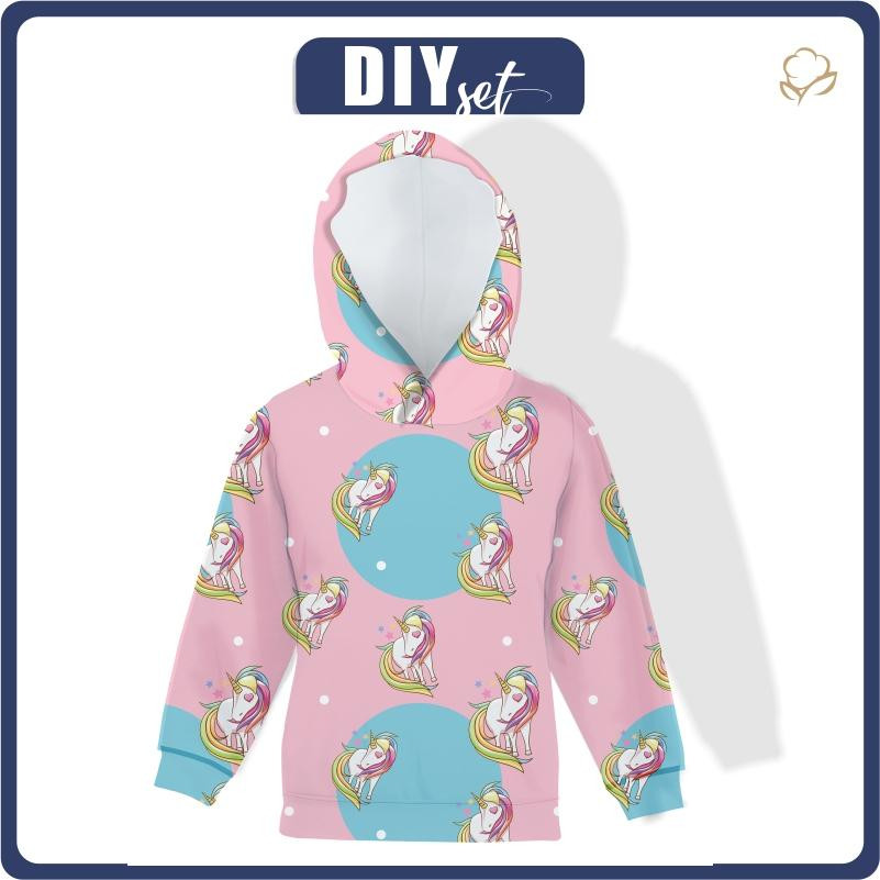 KID'S HOODIE (ALEX) - UNICORNS pat.2 - sewing set