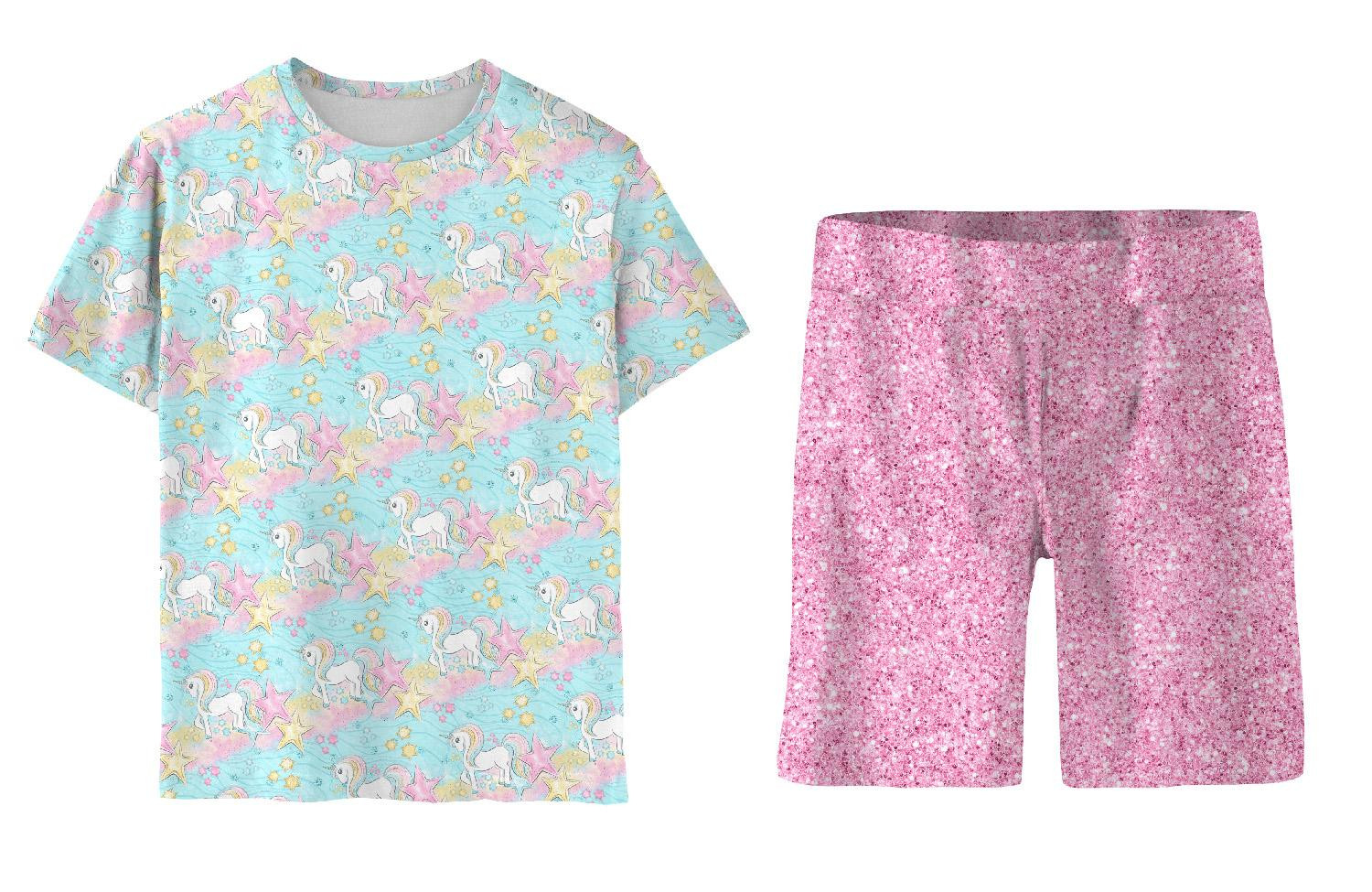 CHILDREN'S PAJAMAS "ADA" - UNICORNS AND STARS pat. 2 (WONDERLAND) - sewing set