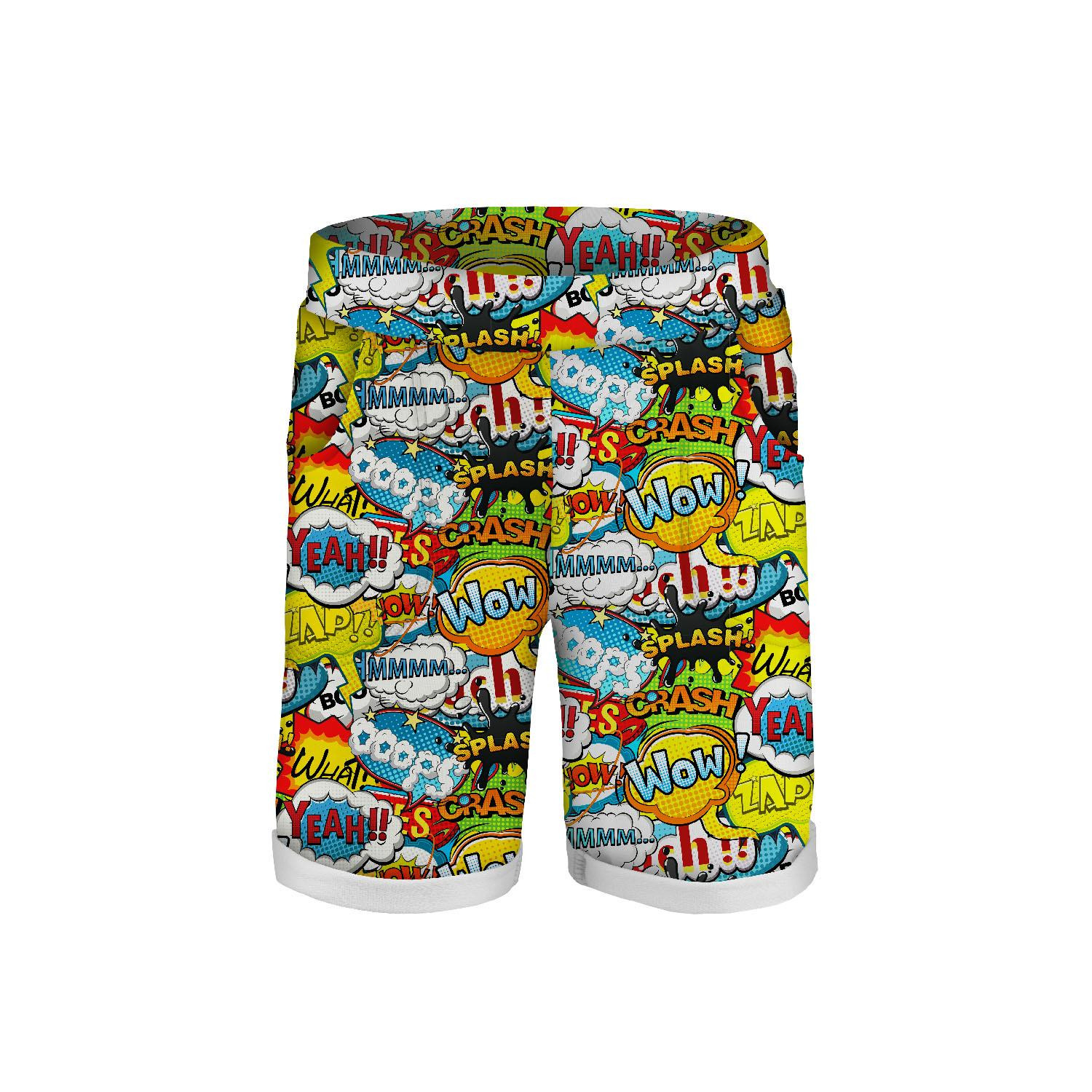 KID`S SHORTS (RIO) - COMIC BOOK - looped knit fabric 