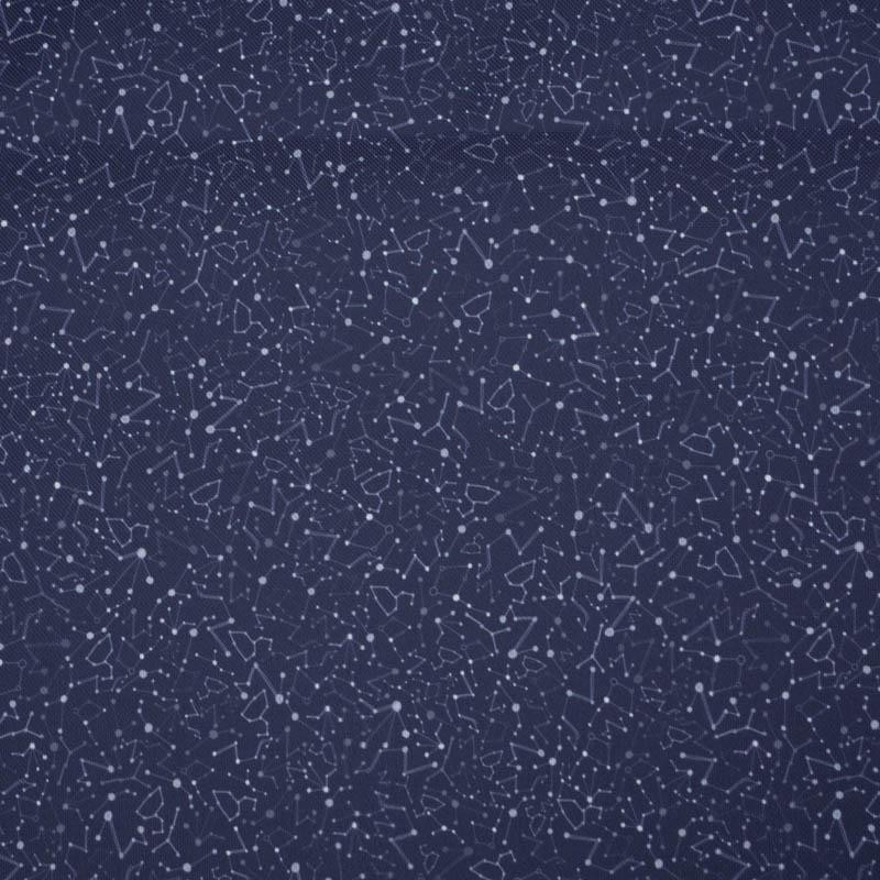 CONSTELLATION OF STARS ( GALAXY ) / dark blue - Waterproof woven fabric