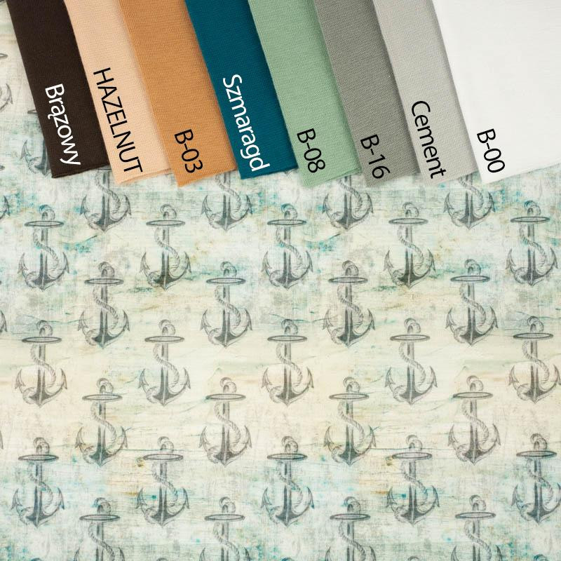 ANCHORS pat. 1 (SEA ABYSS)  - single jersey with elastane 