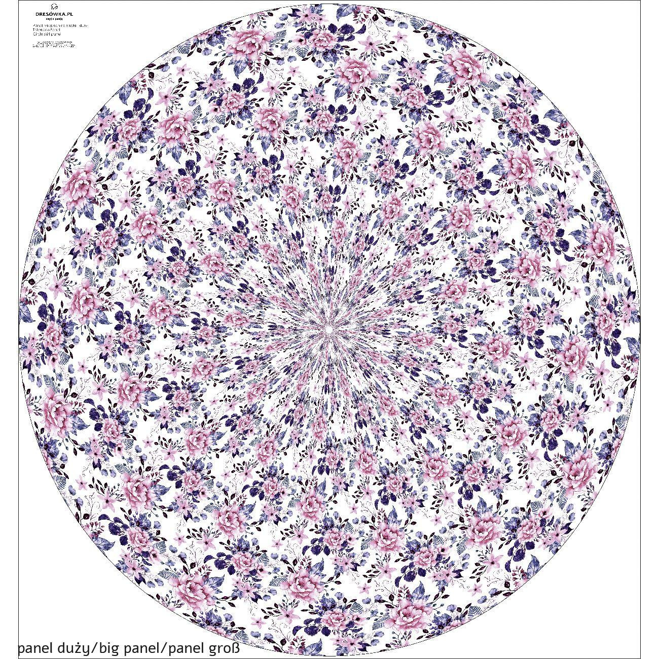 WILD ROSE FLOWERS PAT. 1 (BLOOMING MEADOW) (Very Peri) -  big circle skirt panel 