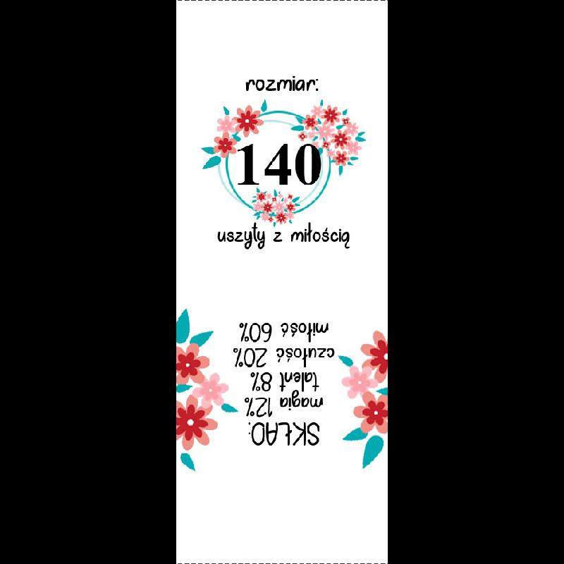 Girlish care tag "FLOWERS " PL - 9 pcs set / Choice of sizes