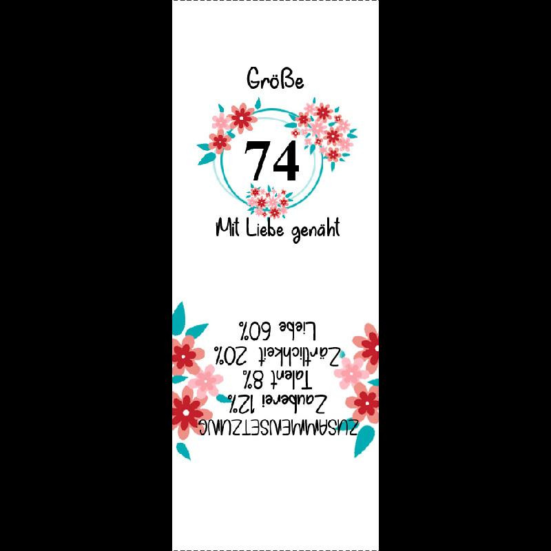 Girlish care tag "FLOWERS " DE - 9 pcs set / Choice of sizes