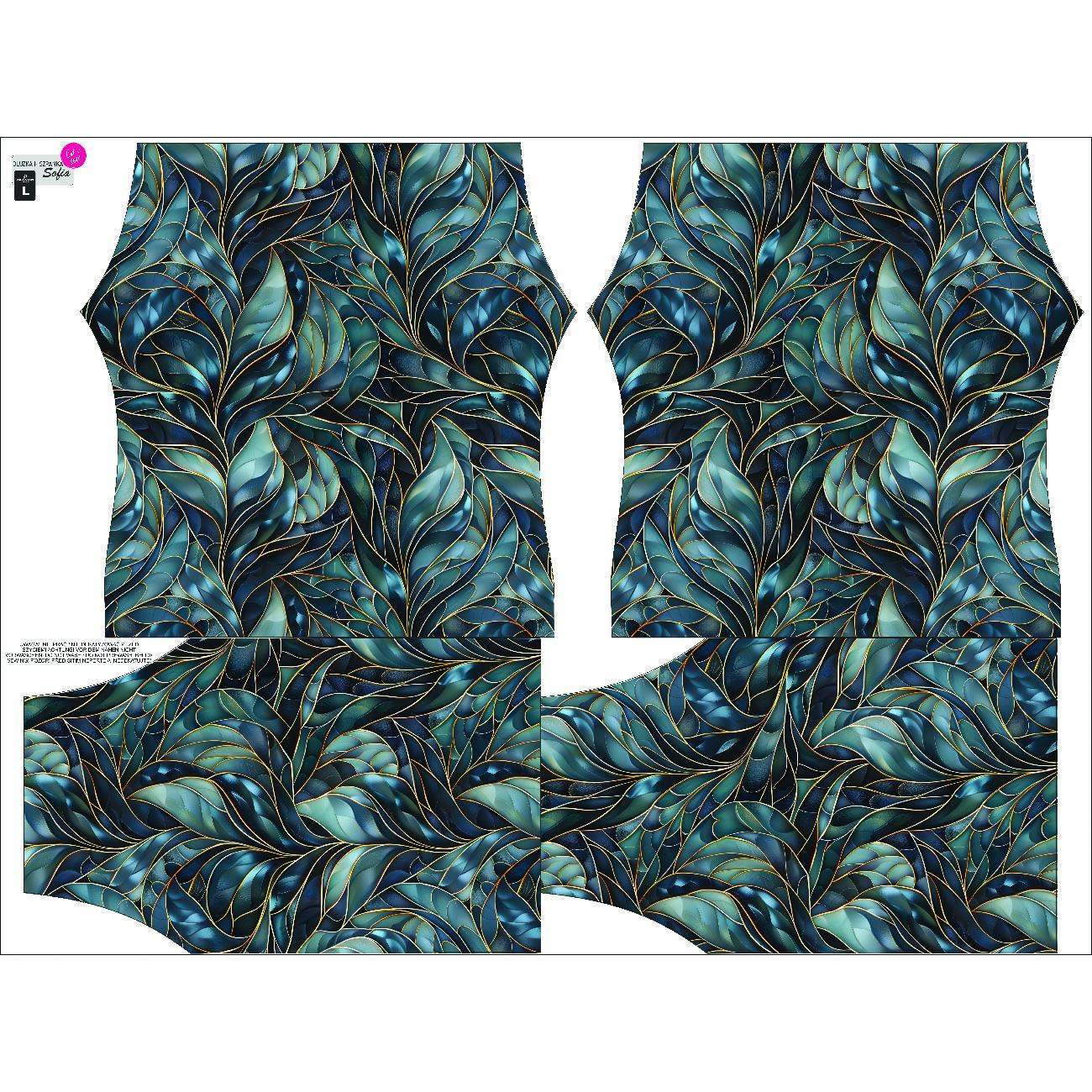 Bardot neckline blouse (SOFIA) - LEAVES PAT. 1 - sewing set