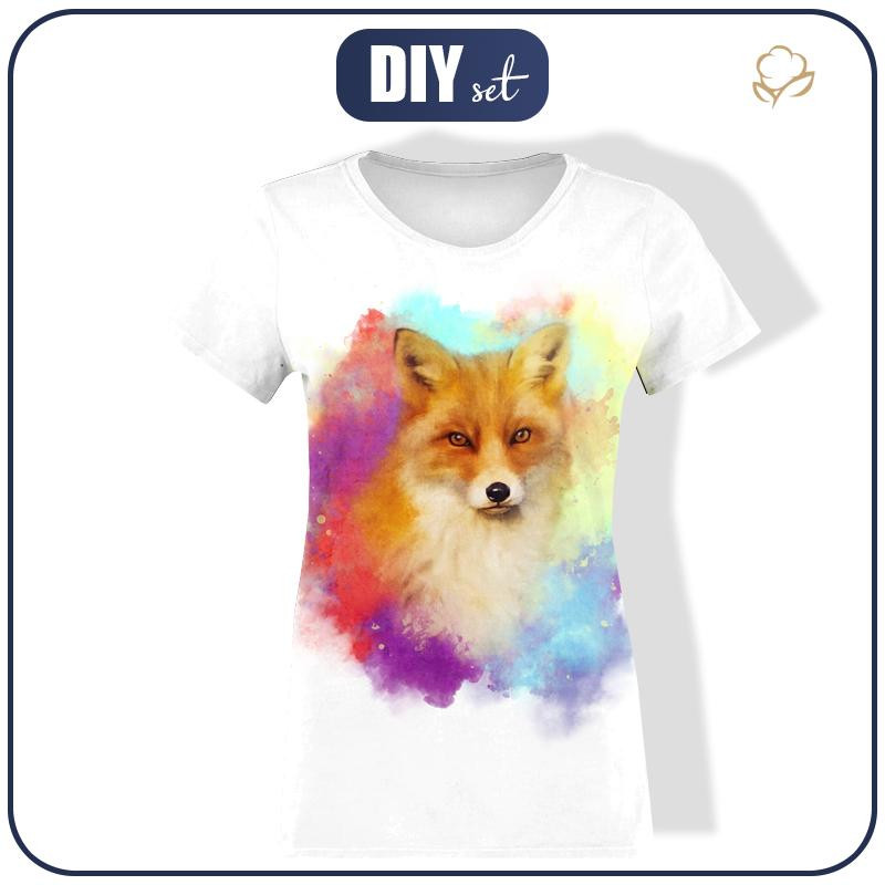 WOMEN’S T-SHIRT - FOX / rainbow - single jersey
