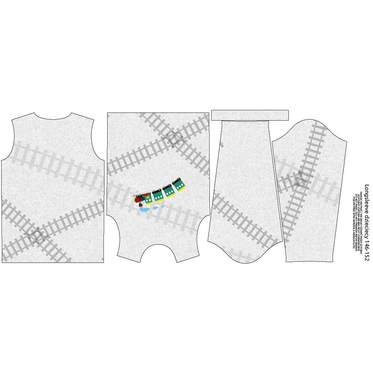 LONGSLEEVE -  LOCOMOTIVE (train) / acid (grey) - sewing set