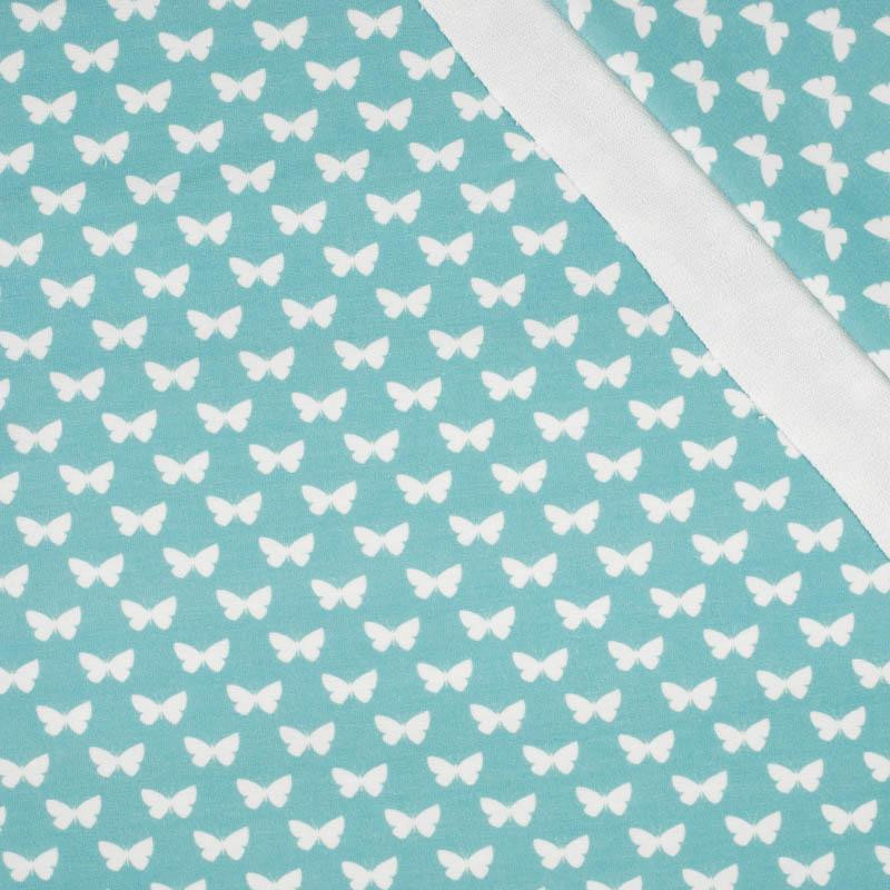 MINI BUTTERFLIES (PURPLE BUTTERFLIES) - looped knit fabric