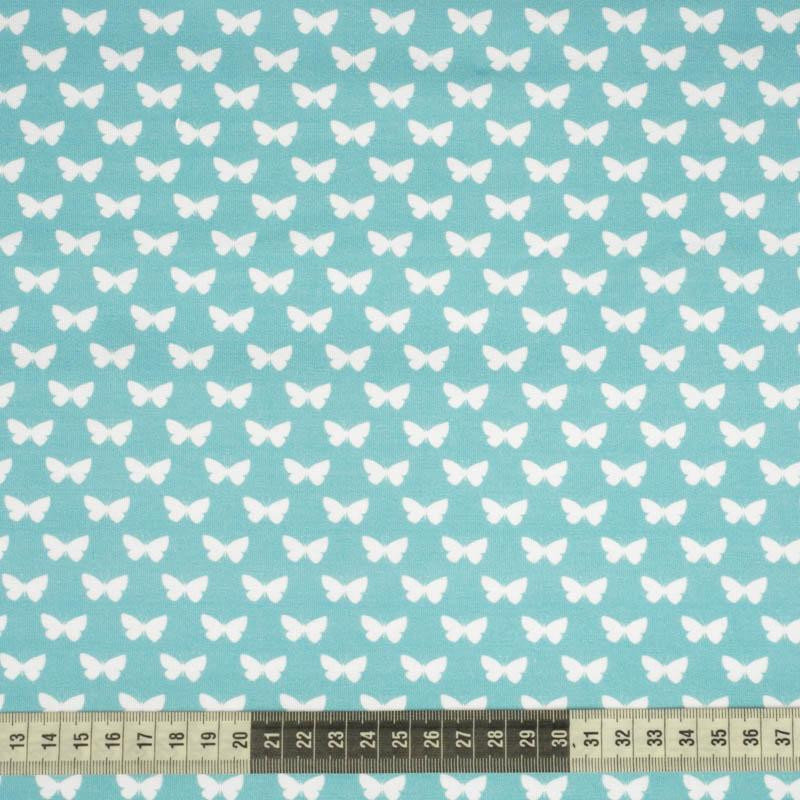 MINI BUTTERFLIES (PURPLE BUTTERFLIES) - looped knit fabric