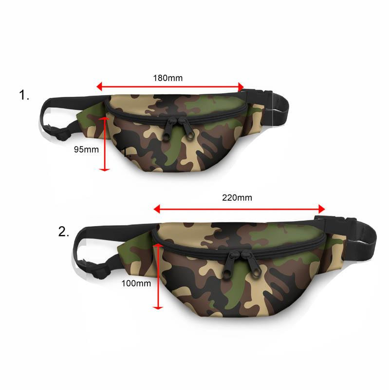 HIP BAG - CAMOUFLAGE OLIVE / Choice of sizes