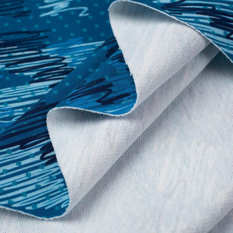 CAMOUFLAGE - scribble / classic blue - looped knit 