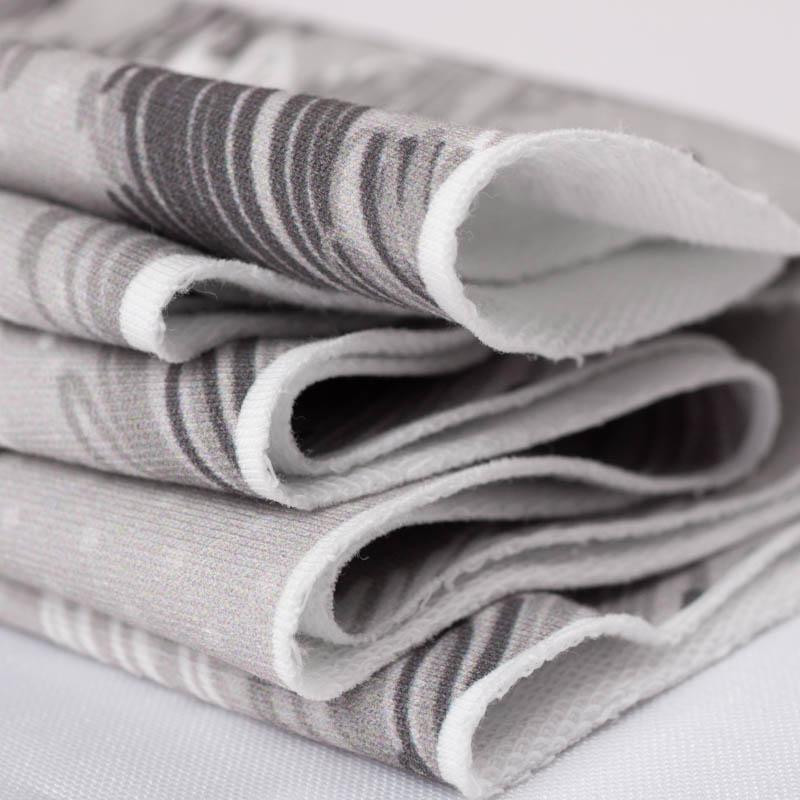 CAMOUFLAGE - scribble / grey - looped knit fabric