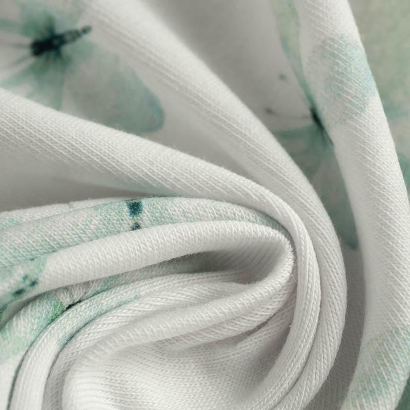 BUTTERFLIES PAT. 2 (WATER-COLOR BUTTERFLIES) - looped knit fabric