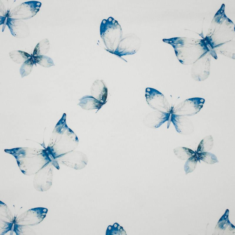 BUTTERFLIES PAT. 4 (WATER-COLOR BUTTERFLIES) - single jersey with elastane 