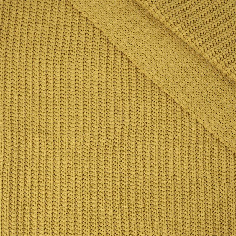 MUSTARD - Cotton sweater knit fabric 505g