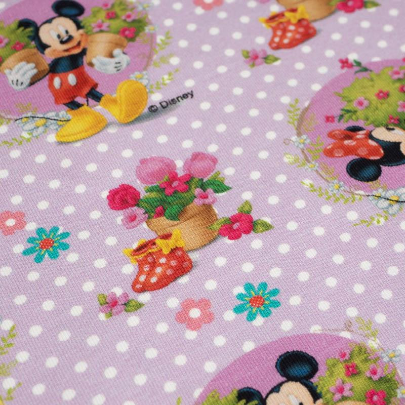MIKI MOUSE / flowers - single jersey TE210