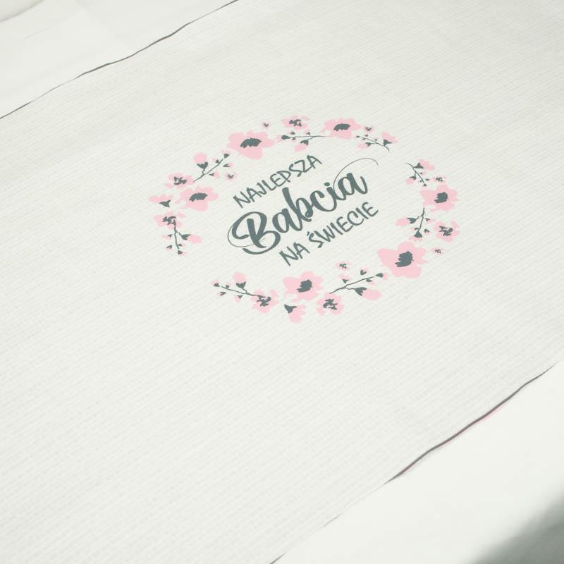 Najlepsza Babcia na Świecie/ canvas - Cotton woven fabric panel (50cmx75cm)