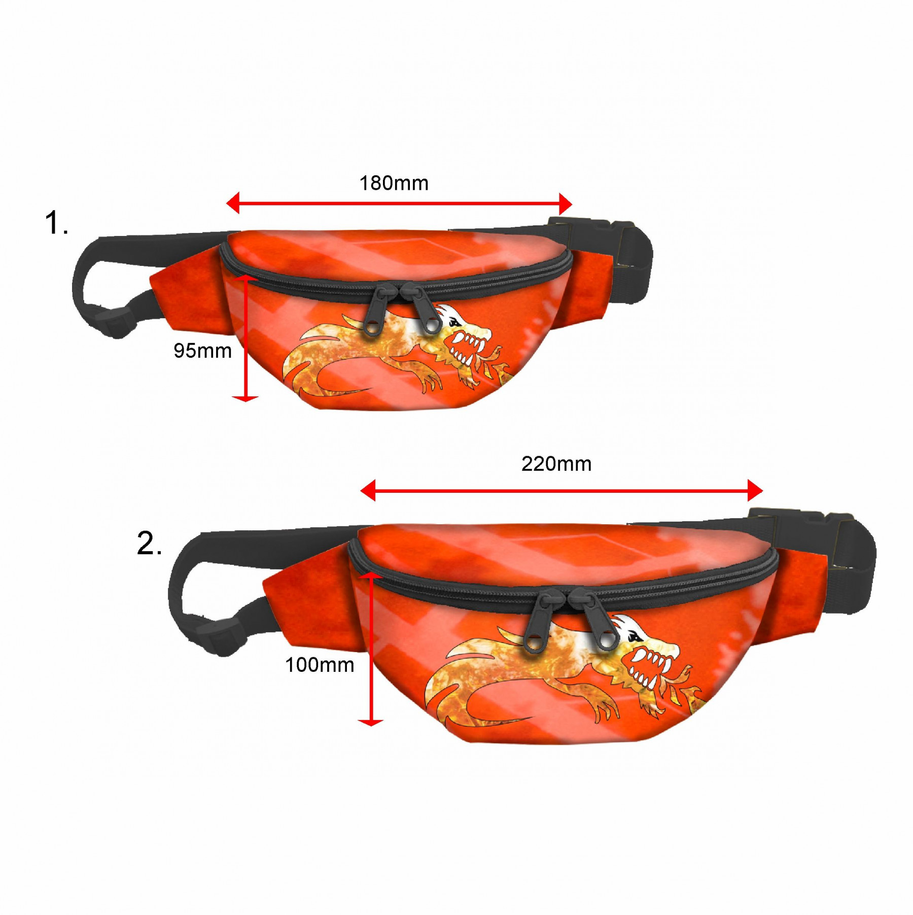 RED NINJA’S HIP BAG / Choice of sizes