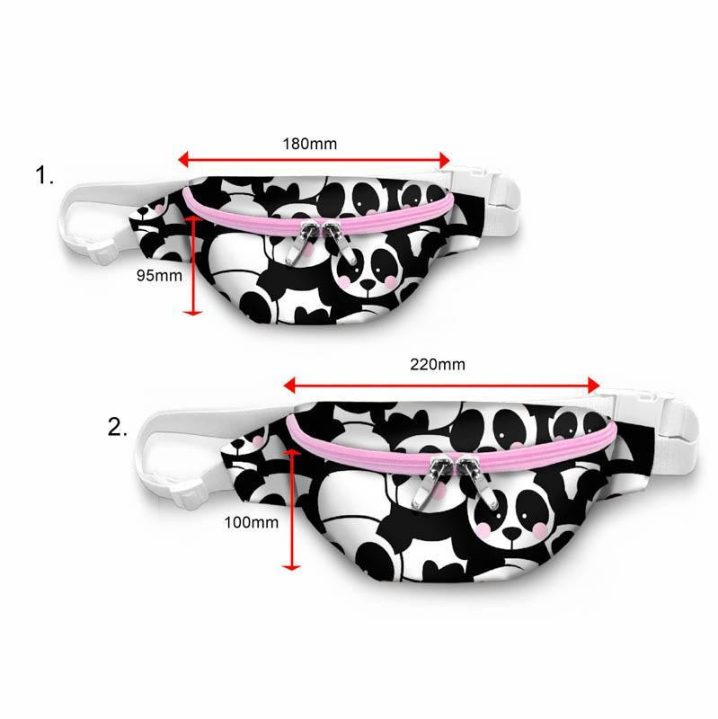 HIP BAG - PANDAS / pink - big
