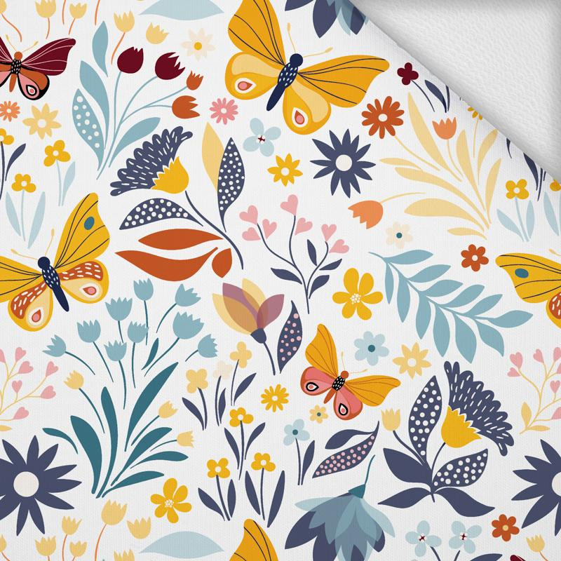 FOLK BUTTERFLIES / white - looped knit 