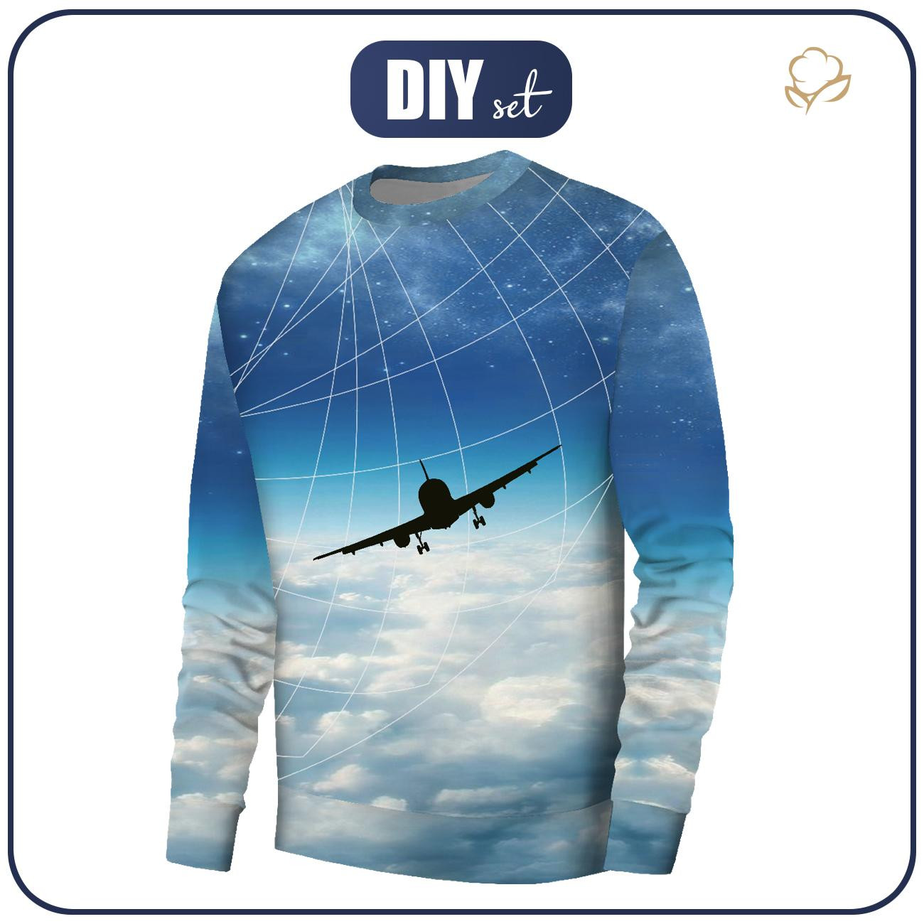 MEN’S SWEATSHIRT (OREGON) BASIC - SKY JOURNEY - sewing set