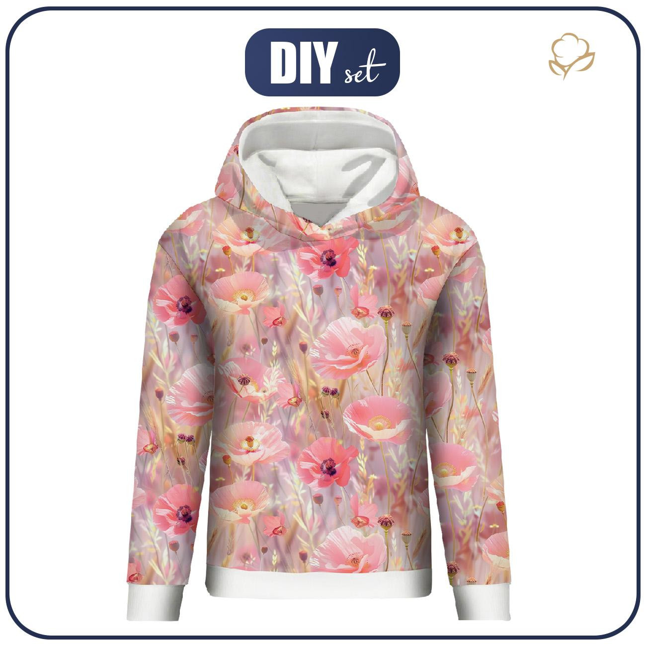 CLASSIC WOMEN’S HOODIE (POLA) - POPPIES pat. 3 - sewing set