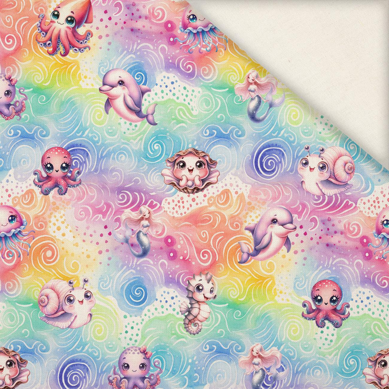 SEA ANIMALS PAT. 3- Slub Weave