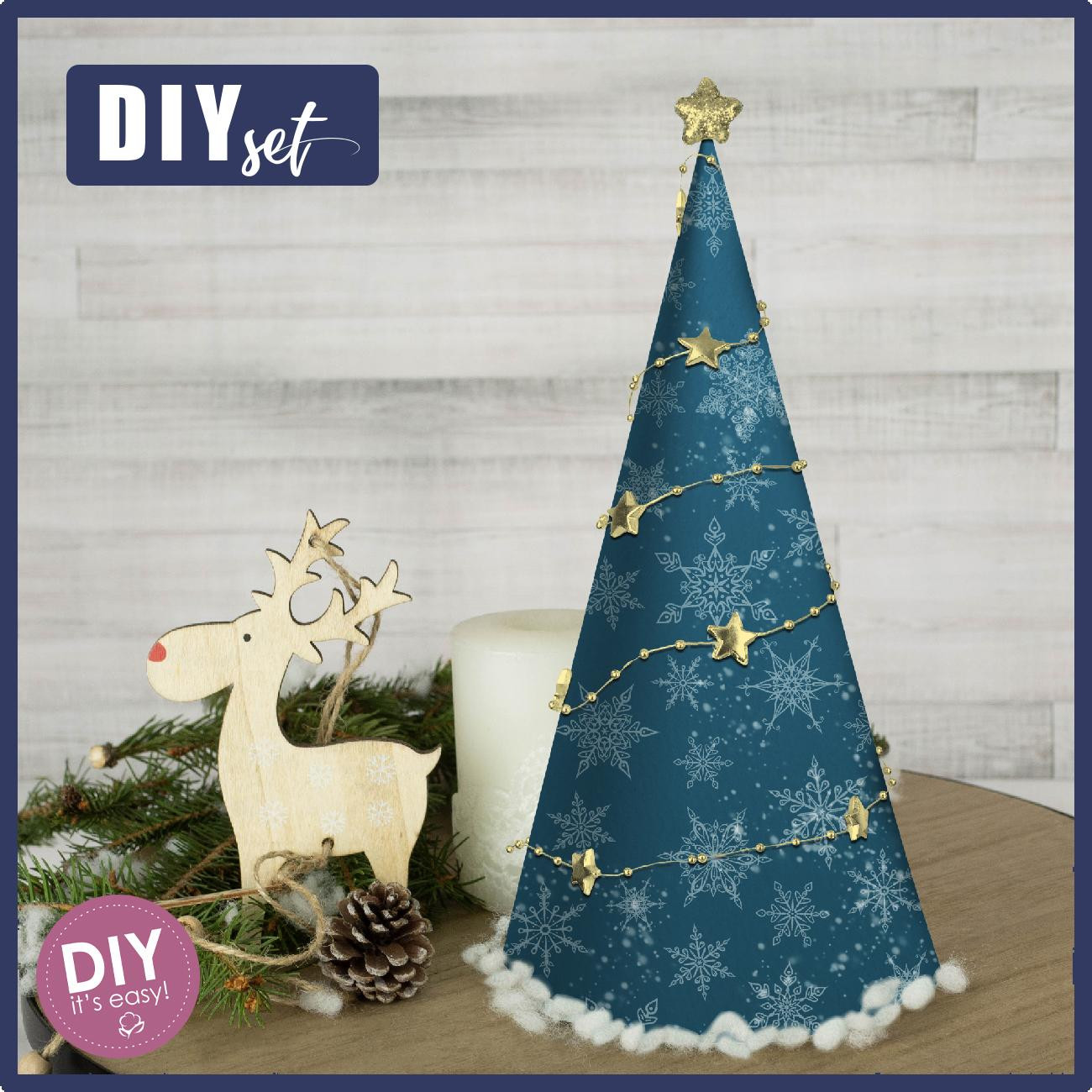 CHRISTMAS TREE - SNOWFLAKES PAT. 2 / blue - DIY IT'S EASY