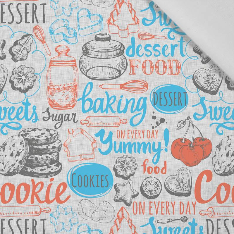 CONFECTIONER (HOBBIES AND JOBS) - colorful / acid -  Cotton woven fabric