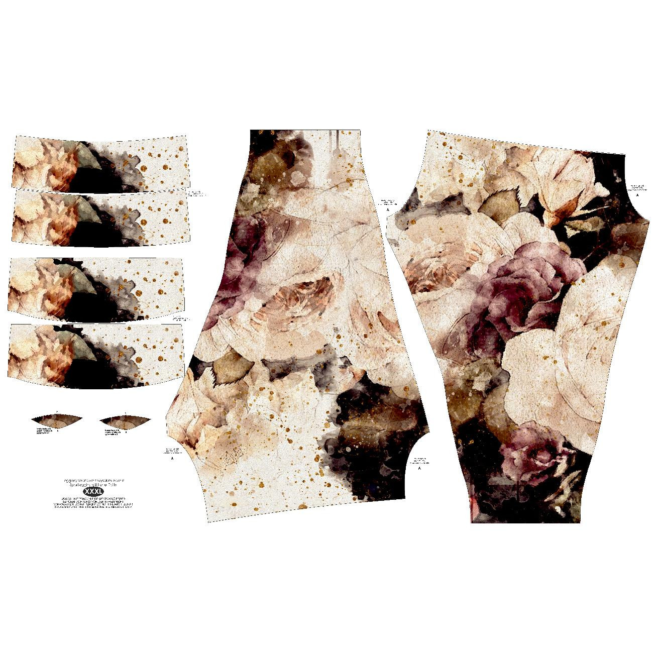 SPORTS LEGGINGS -  WATERCOLOR FLOWERS PAT. 4