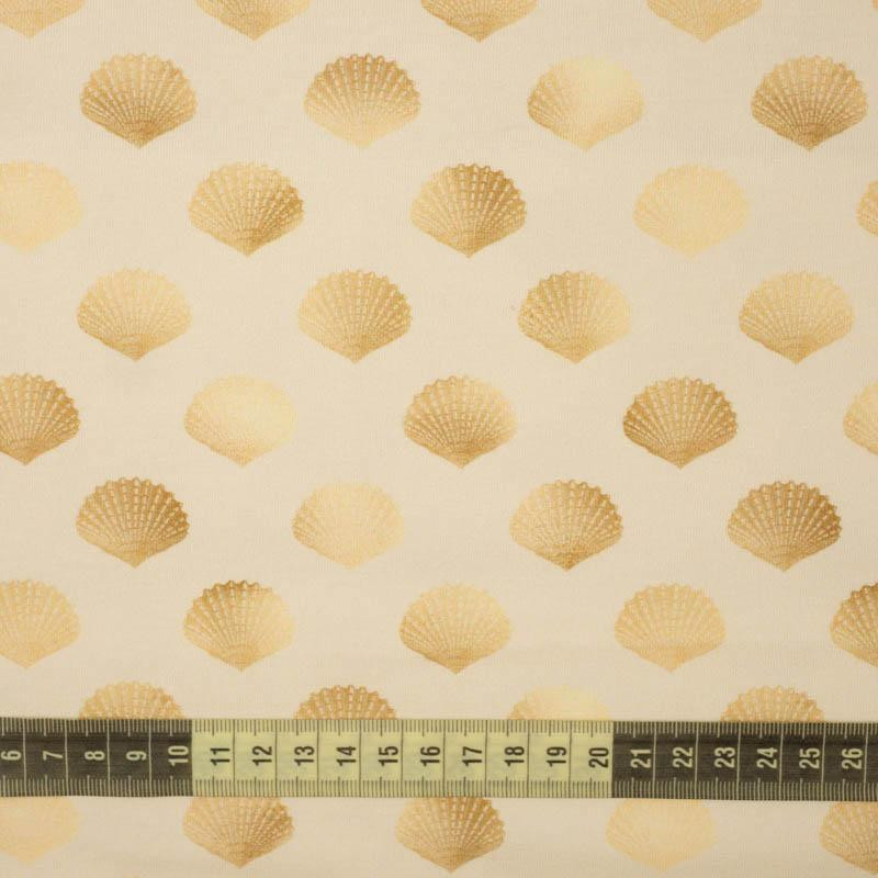 GOLDEN SHELLS (GOLDEN OCEAN) / beige - single jersey with elastane 