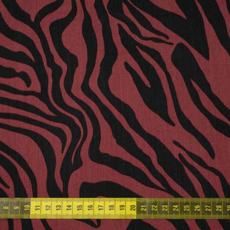 ZEBRA / maroon - Lyocell woven fabric
