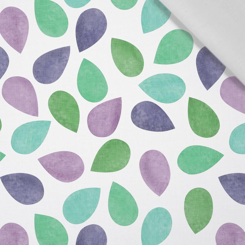 BIG LEAVES MIX / green - Cotton woven fabric