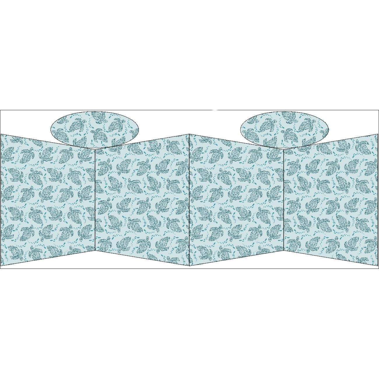 TOTE BAG - TURTLES AND SHOAL (BLUE PLANET) - sewing set