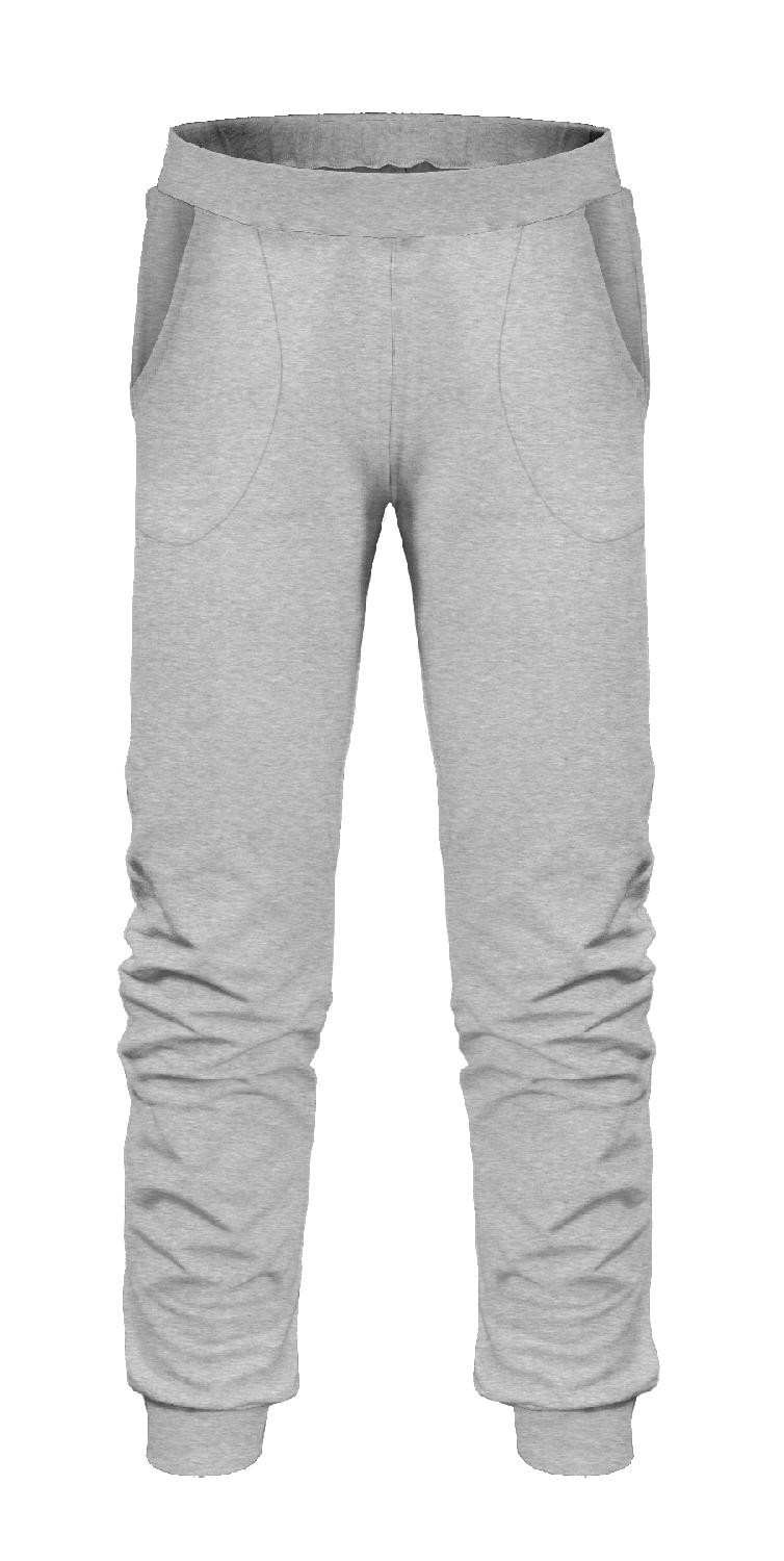 CHILDREN'S JOGGERS (LYON) - M-01 WHITE MELANGE - looped knit fabric