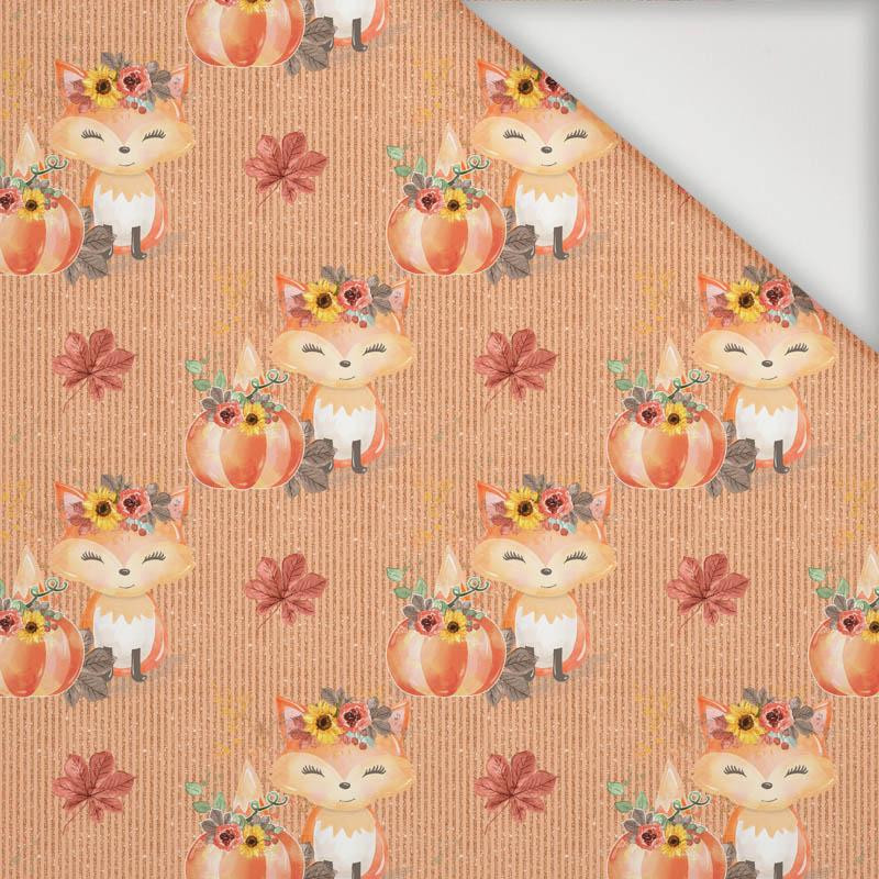 FOXES AND PUMPKINS pat. 2 / orange (FOXES AND PUMPKINS) - Nylon fabric Pumi