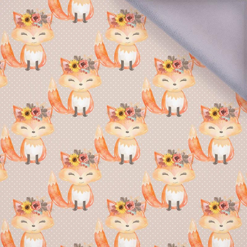 FOXES AND DOTS / beige (FOXES AND PUMPKINS) - softshell