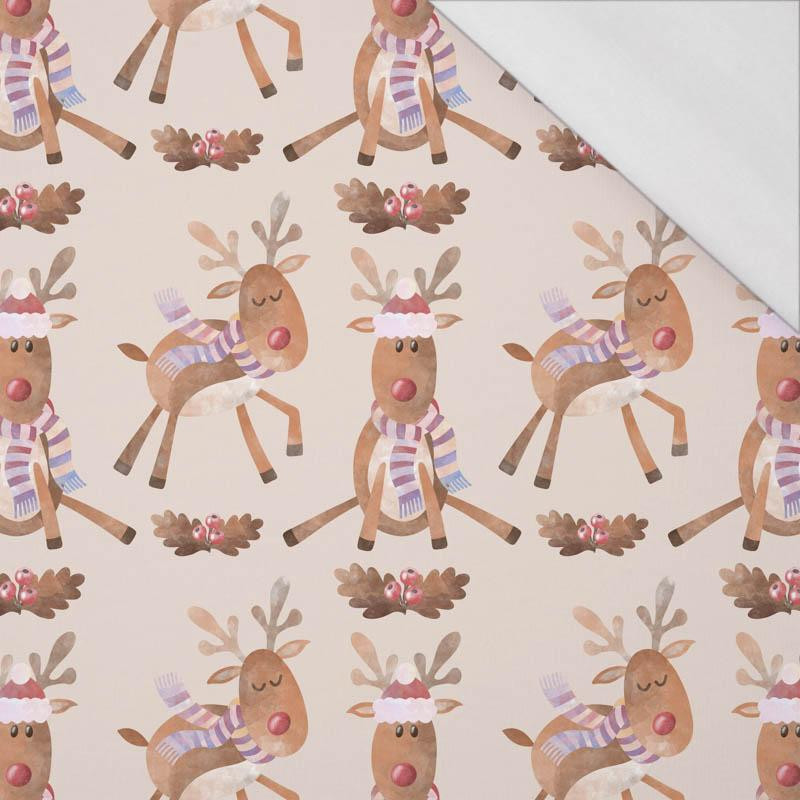 REINDEERS / OAK LEAVES (CHRISTMAS REINDEERS) - single jersey with elastane 