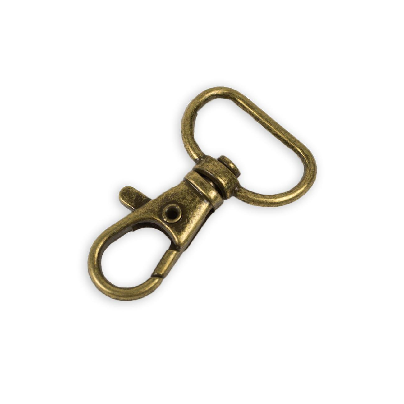 Metal snap hook 20 mm fish - brass