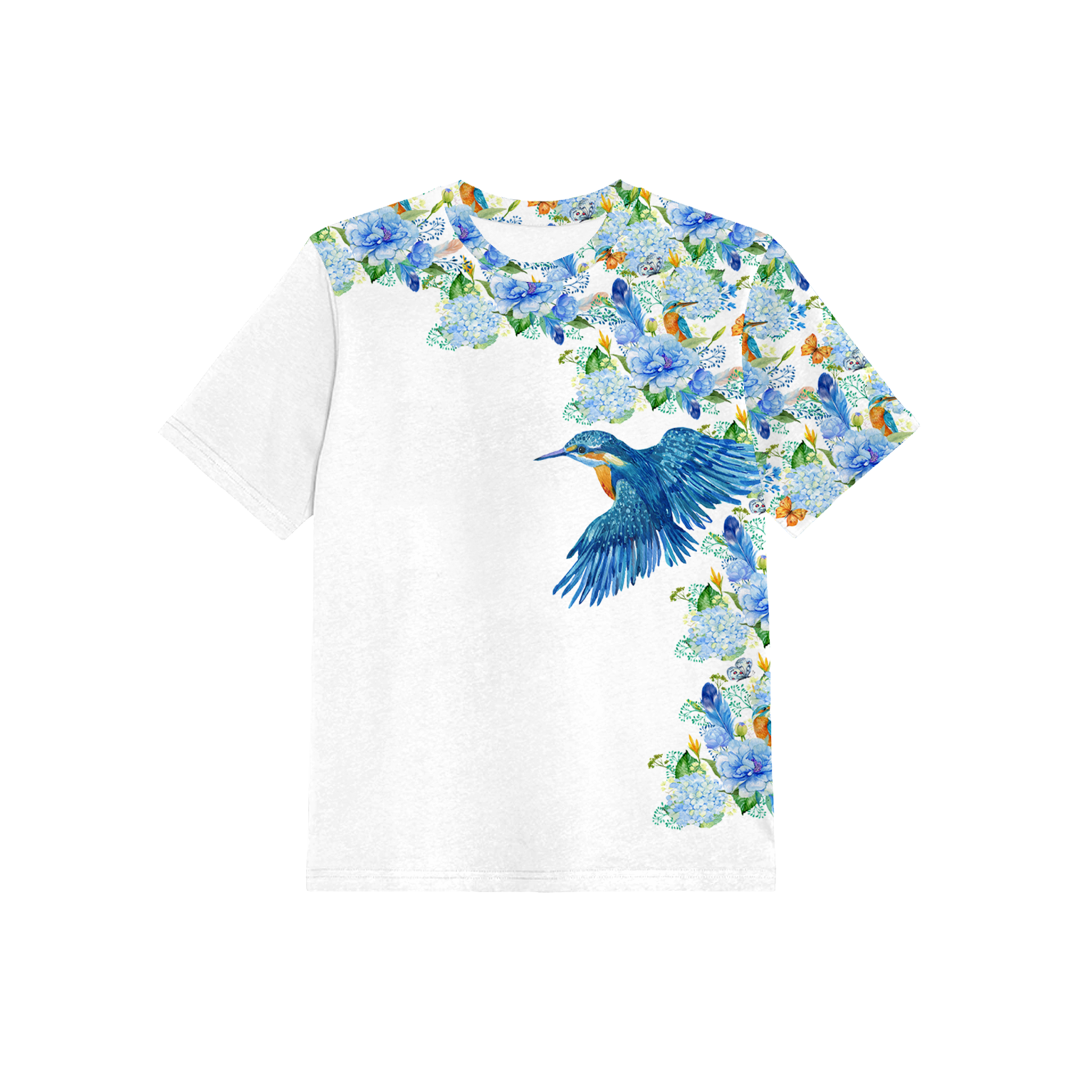 2-PACK - KID’S T-SHIRT - PEACOCK AND KINGFISHER - sewing set