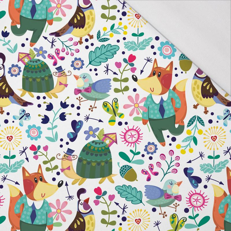 COLORFUL BALL / white - single jersey with elastane 