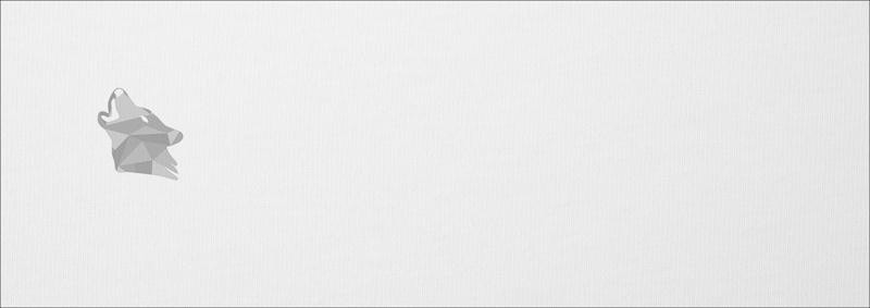 GEOMETRIC WOLF (ADVENTURE) / white - SINGLE JERSEY PANORAMIC PANEL 