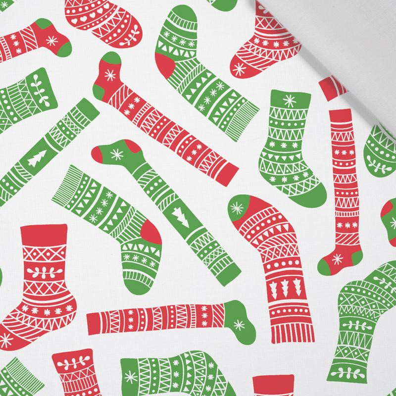 SOCKS / white - Cotton woven fabric