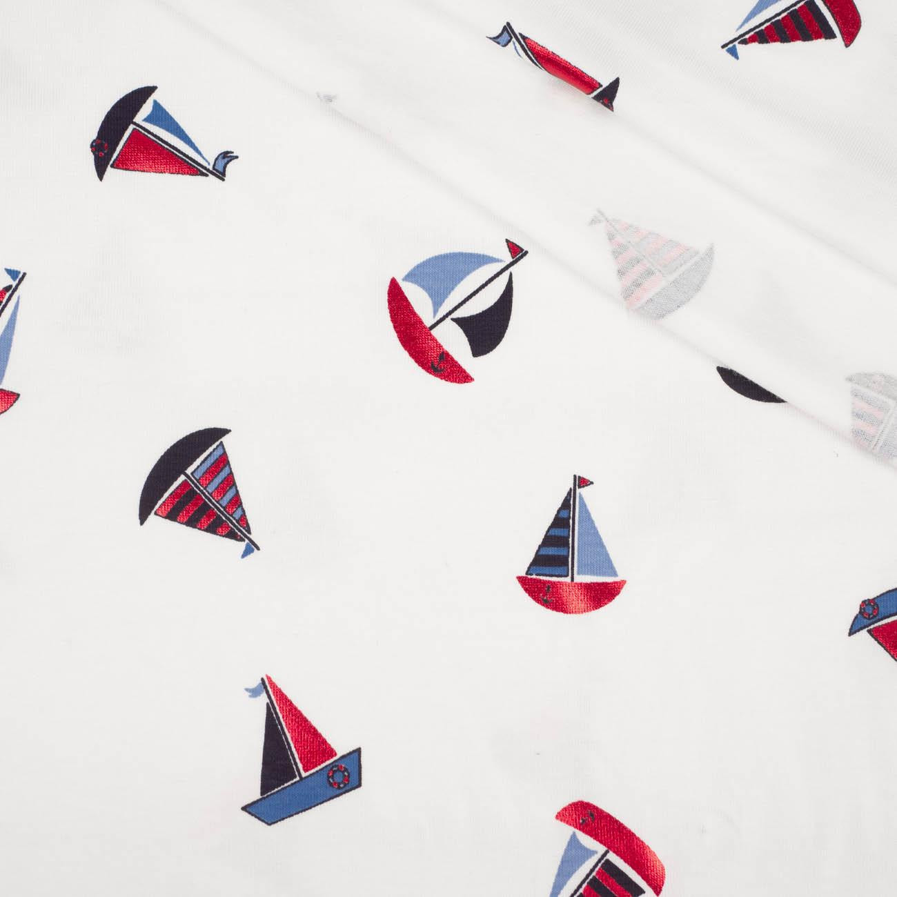 SAILING SHIPS pat. 2 / white - single jersey 