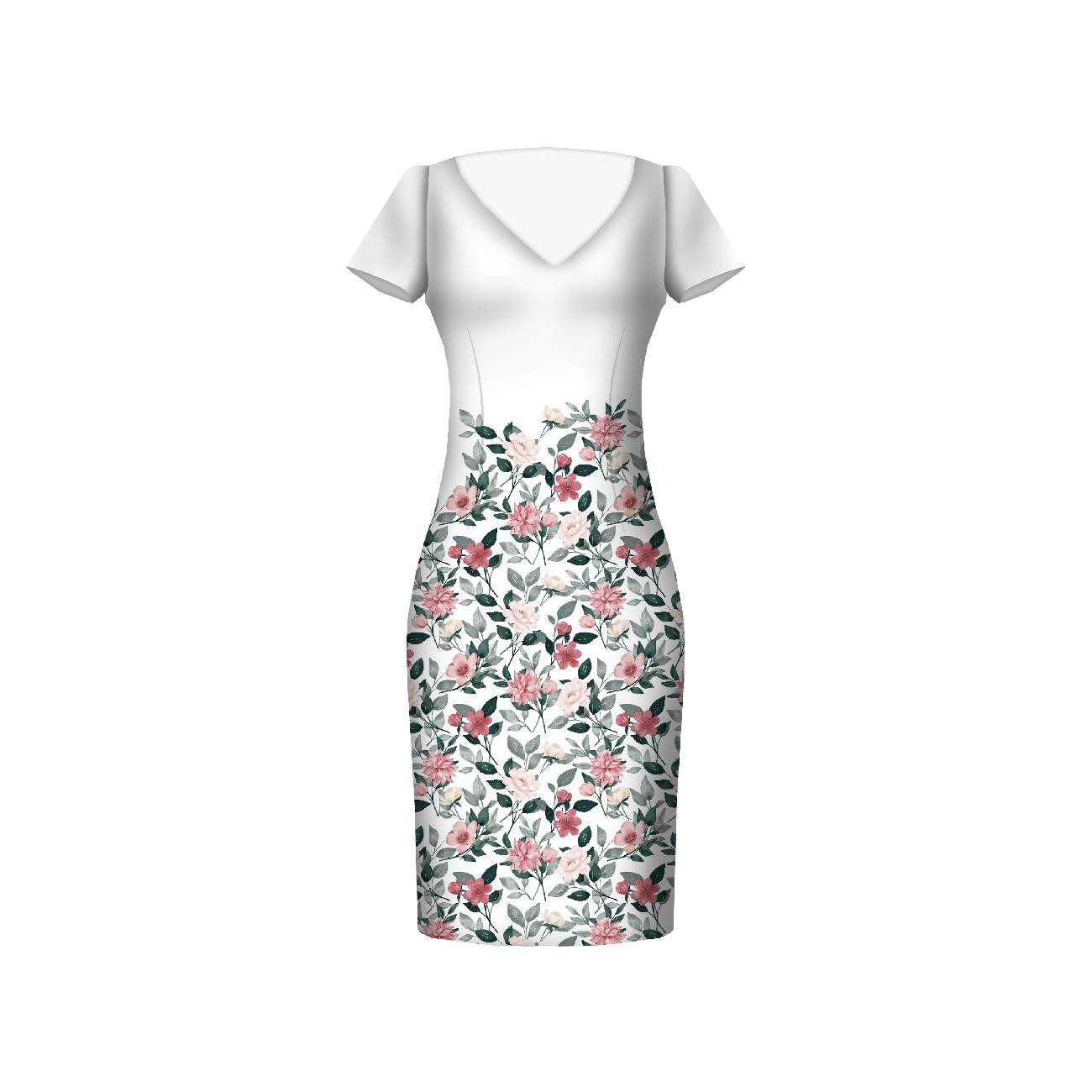 BEAUTIFUL FLOWERS - dress panel Cotton muslin