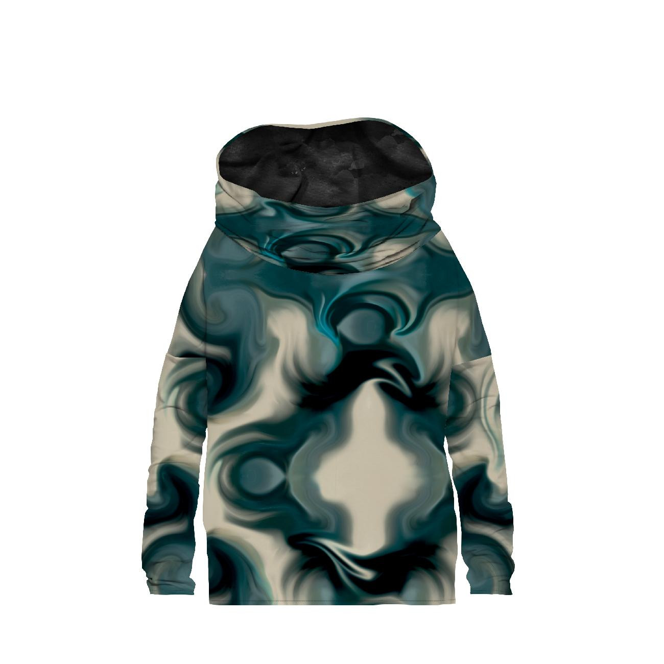 SNOOD SWEATSHIRT (FURIA) - ABSTRACTION pat. 4 - looped knit fabric 