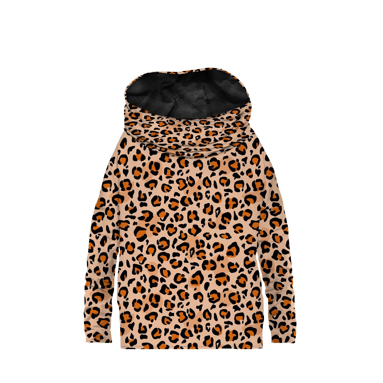 SNOOD SWEATSHIRT (FURIA) - LEOPARD - looped knit fabric 